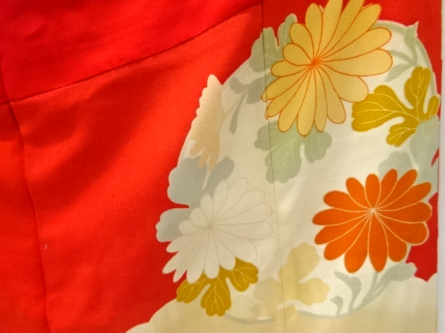  大正ロマン　御所車に松梅模様刺繍五つ紋花嫁衣装振袖2枚重ね・丸帯セット